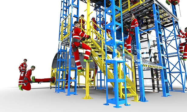 г.Новочебоксарск.На «Химпроме» открыт «Альпинист» – первый в Чувашии полигон обучения высотным работам